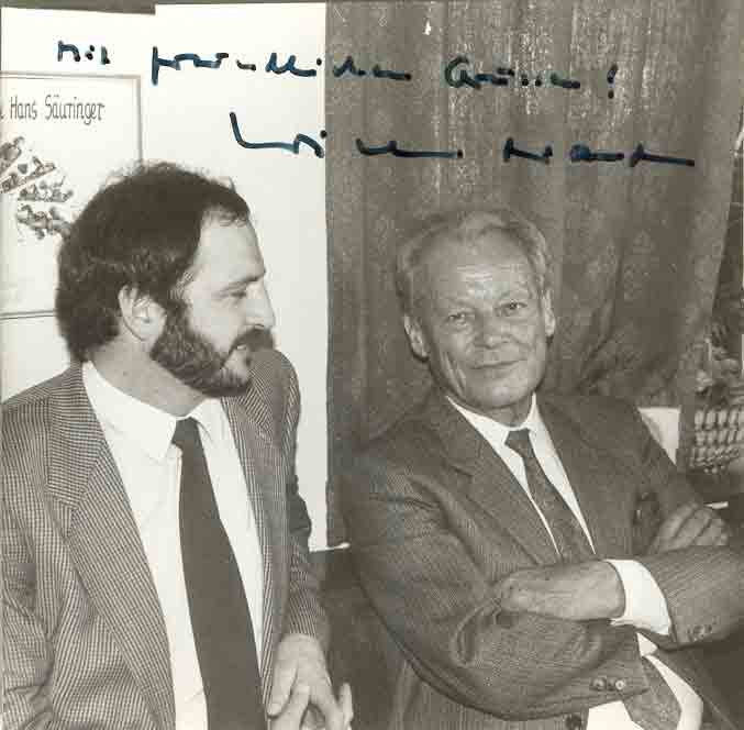 Udo Bayer Willy Brandt 1986 in Weißenburg